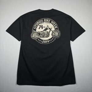 Hot Leathers 2014 Sturgis Bike Week 74th Anniv Harley Davidson Ralley XL T-Shirt